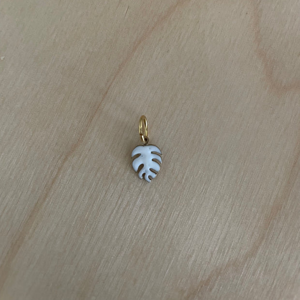 Prjónamerki Hvít Monstera